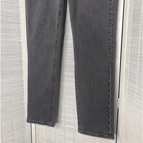 Madewell Curvy Perfect Vintage Jeans Black Gray High Rise Straight Size 25 - Picture 3 of 10
